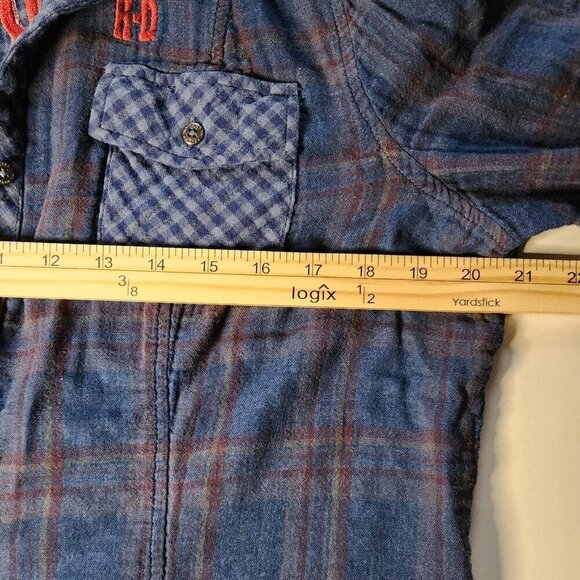 Women's XL Harley Davidson HD Plaid Button Up Long Sleeve Shirt - Picture 8 of 9